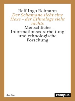 cover image of Der Schamane sieht eine Hexe – der Ethnologe sieht nichts